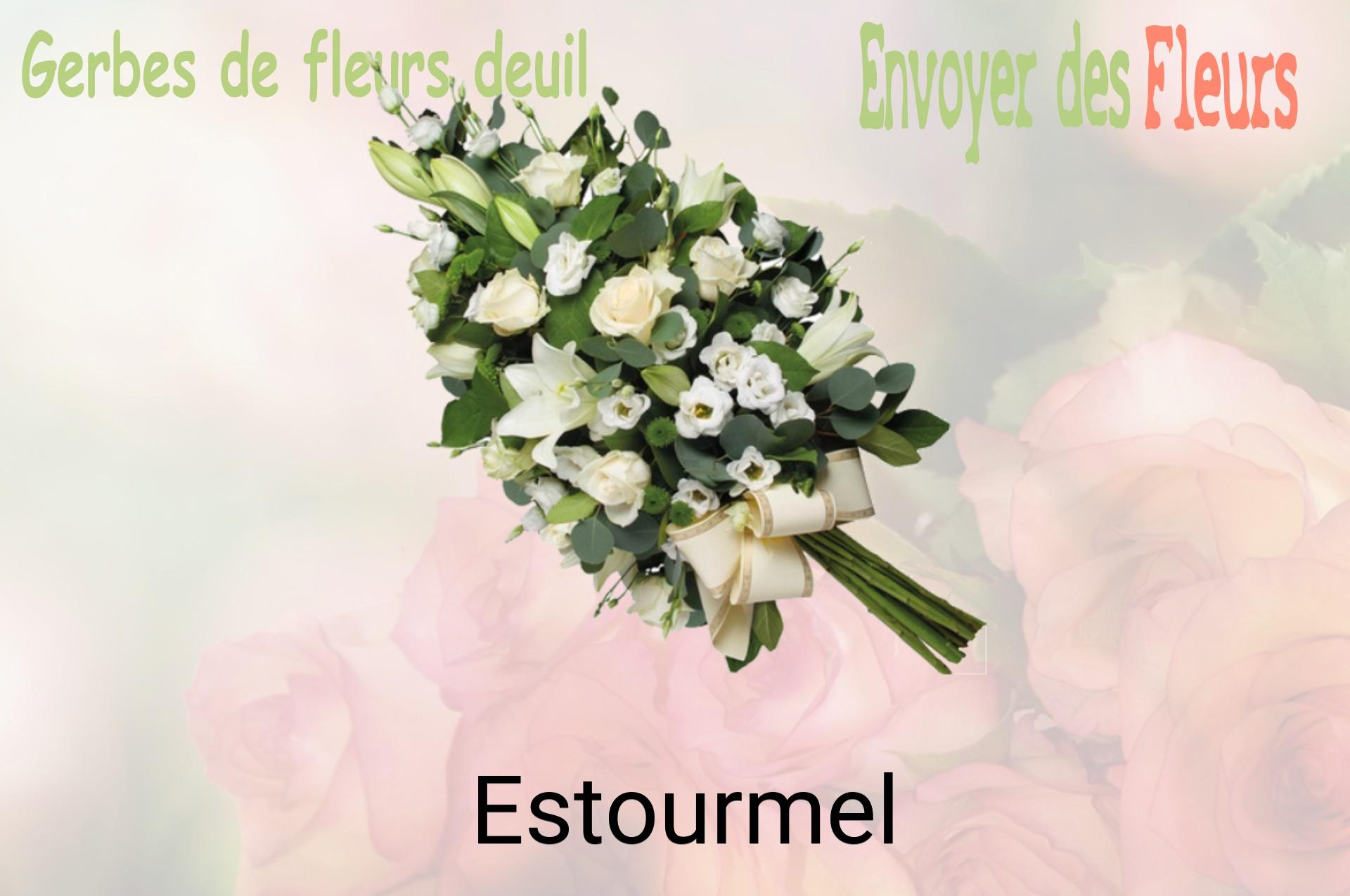 Gerbe de fleurs de deuil livrée à Estourmel